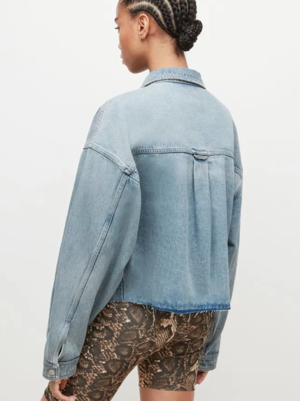 All Saints Light Blue Denim Jacket - Picture 4 of 8